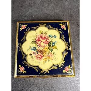 Vintage Cloisenamel By Colibri Convertible Compact Made In England